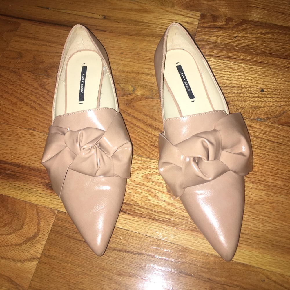 Zara tie flats