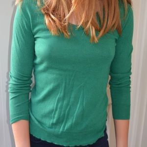 Green Express V-Neck Sweater