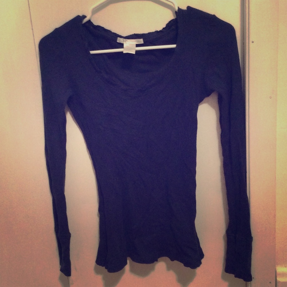 Charlotte Rouse Navy Long Sleeve Size Med