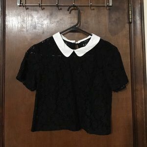 ♣️ 5 for 20! Black lace crop top