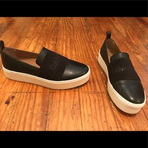 Calvin Klein slip-on platforms