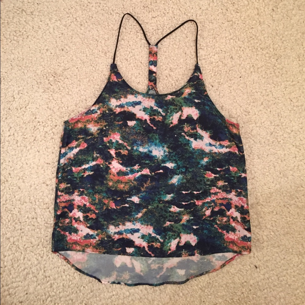 H&M multi-colored silky tank, S