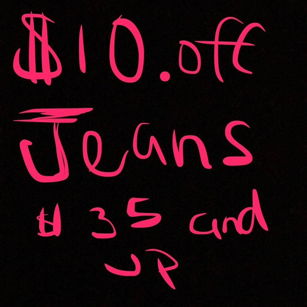 $10 off jeans
