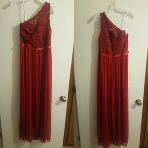 One shoulder maxi dress