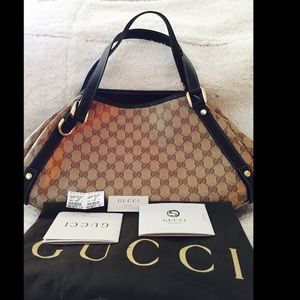 Authentic Gucci Monogram Abbey crystal bag