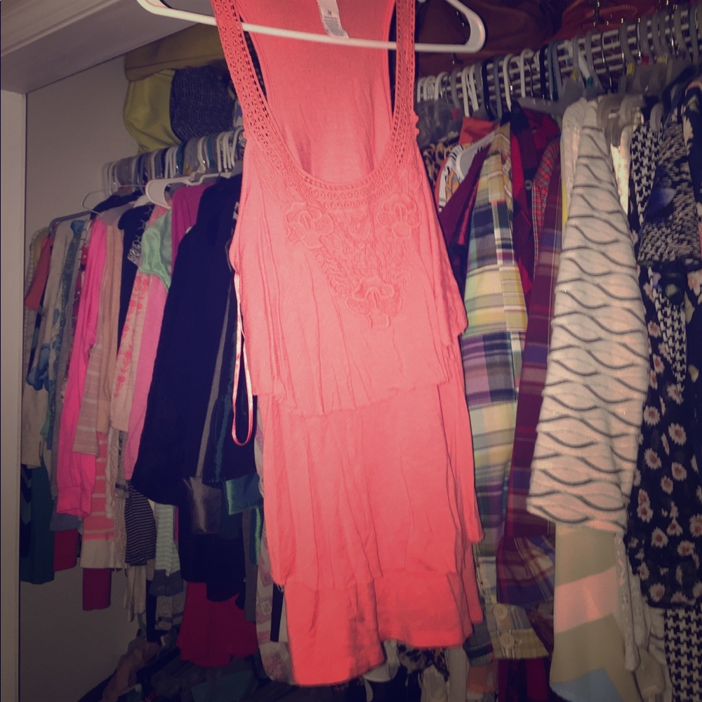 🍑Peach ruffled tank top 🍑