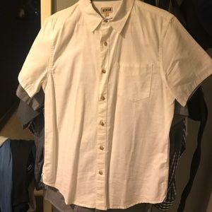 White shirt sleeve button up