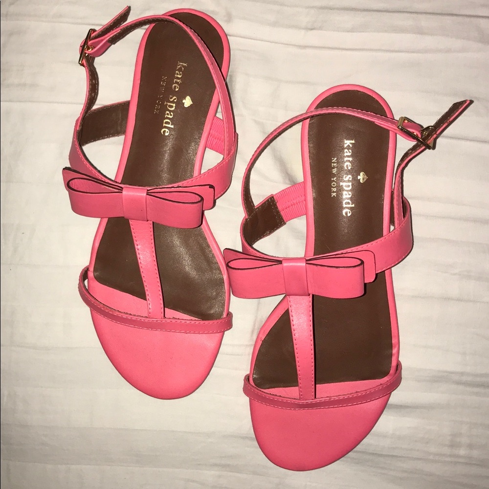Kate Spade pink bow sandals