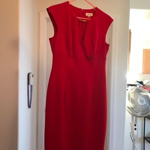 Size 6 Calvin Klein classy red dress with keyhole