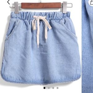 denim drawstring skirt