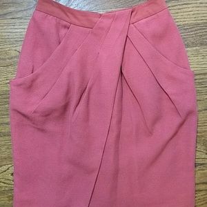 Anthropologie fei orange skirt with pockets