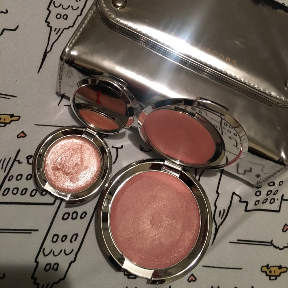 Marc jacobs blush cheek créme & nude lipgloss+bag