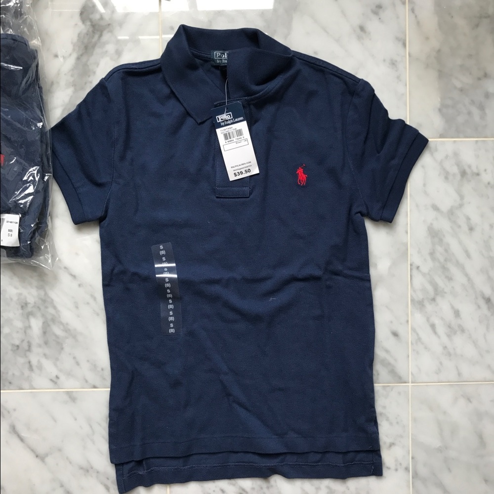 5 PACK Ralph Lauren Boys Navy Polo SIZE SMALL