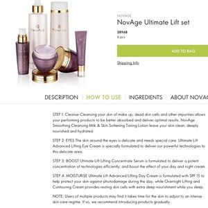 Oriflame ultimate lift system