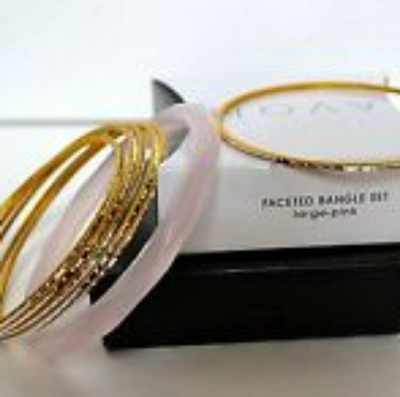 Faceted Bangle Set - Picture 2 of 2