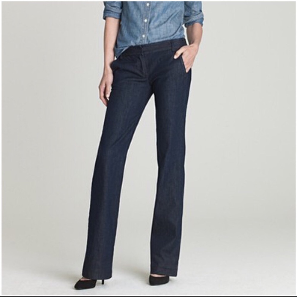 J crew trouser denim. Size 8