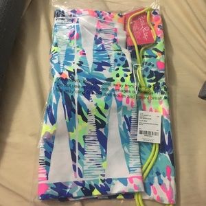 Lilly Pulitzer beach game bag with games