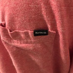 Men's Hurley Red 3 button shirt