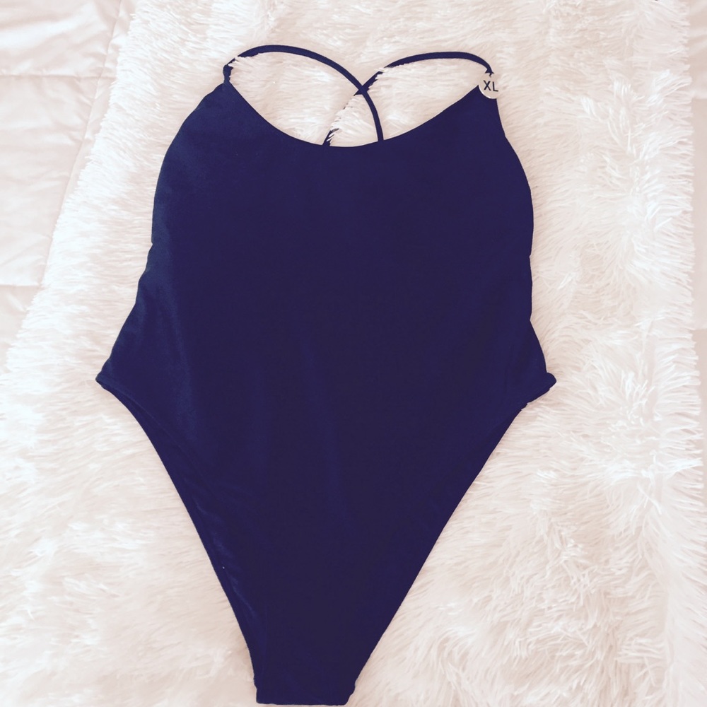 Black one piece swimsuit