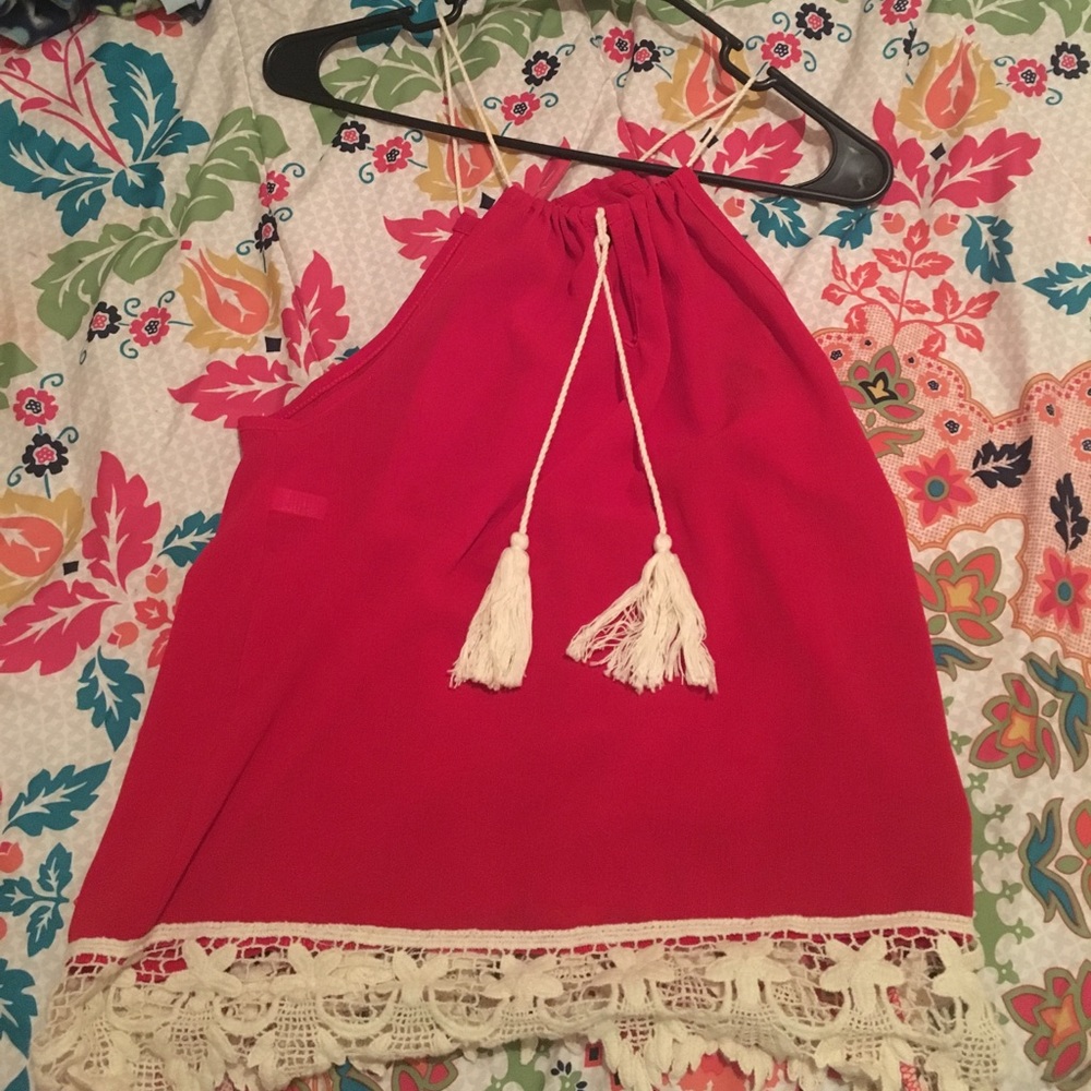 Red blouse