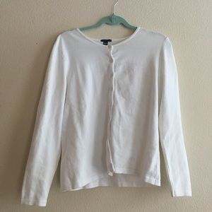 Gap Stretch White Cotton Sweater