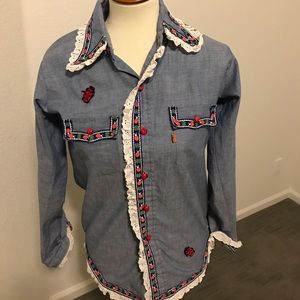 Vintage  70's Levi's Ladybug denim shirt