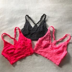 Victoria's Secret Lace Bralette Bundle, XS
