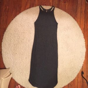 Urban Outfitters Gray Racerback Midi-Dress, M