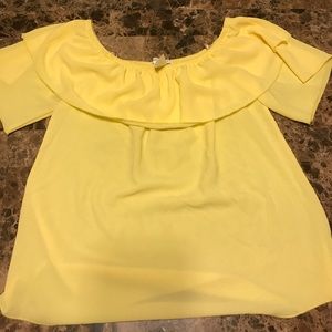 Yellow off shoulder top