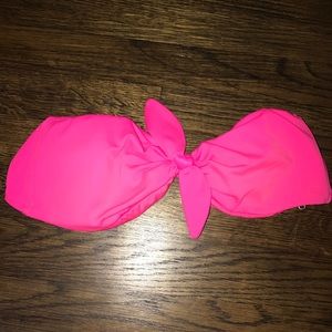 Victoria's Secret hot pink bandeau bikini top