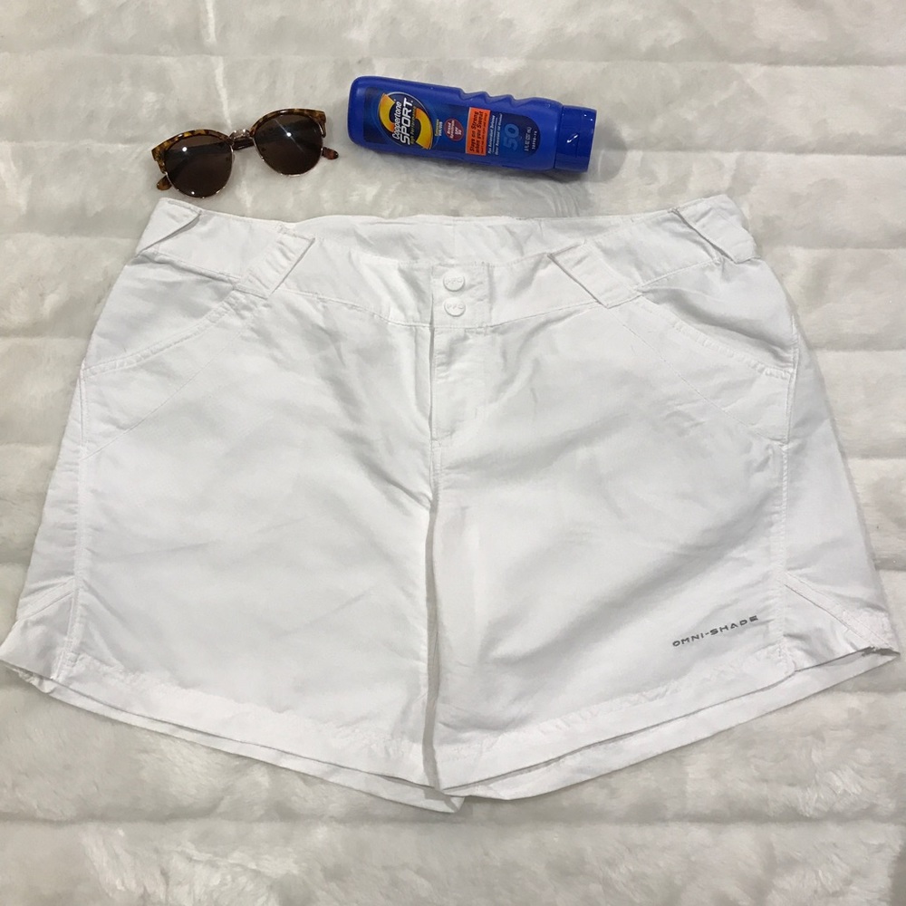 Columbia PFG Coral Point II Shorts White Size L