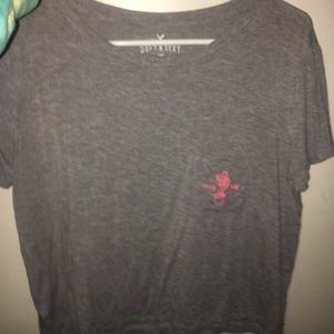 american eagle soft and sexy "hug me" cactus shirt