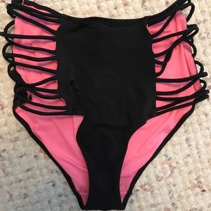 pink bottoms high waisted