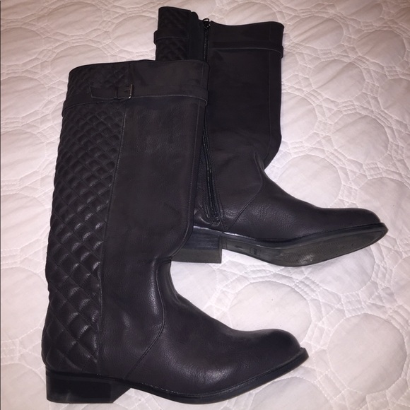 torrid Shoes - Torrid moto boots! Black with detail on the back!
