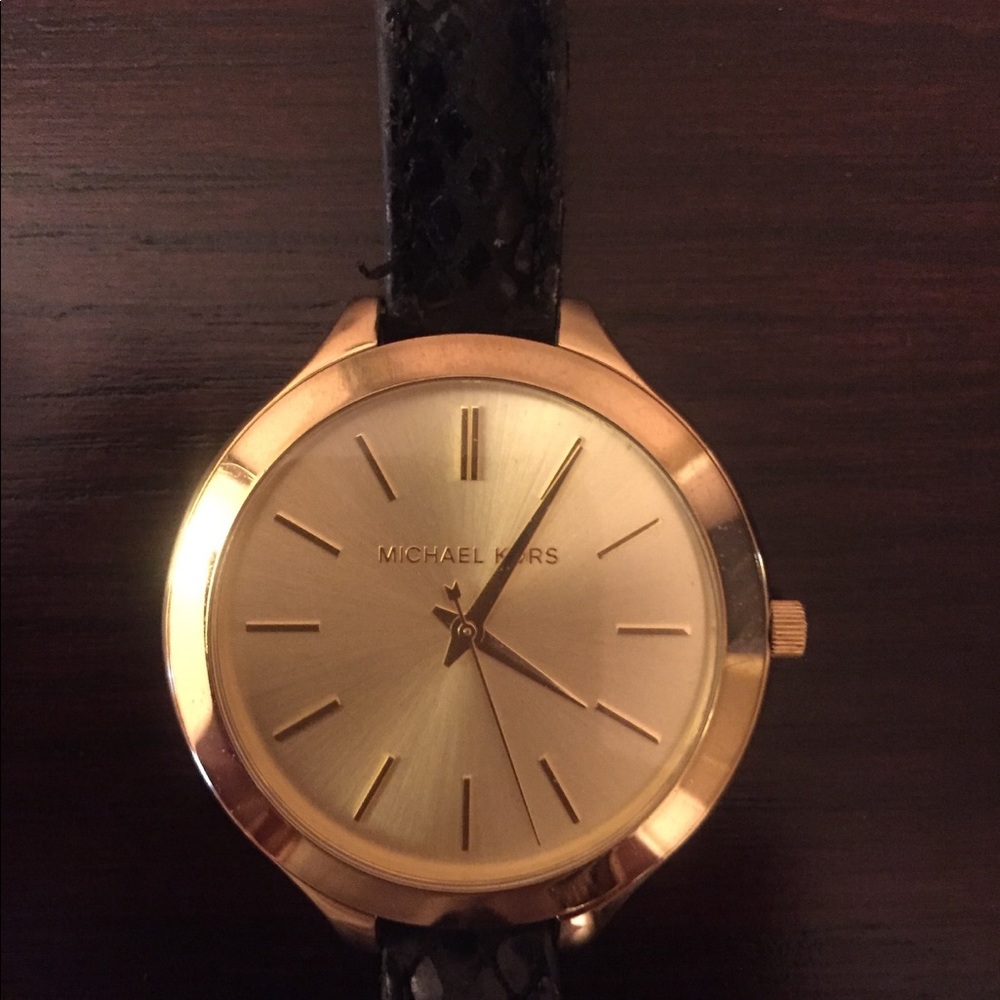 Michael Kors Women's Runway Leather Watch