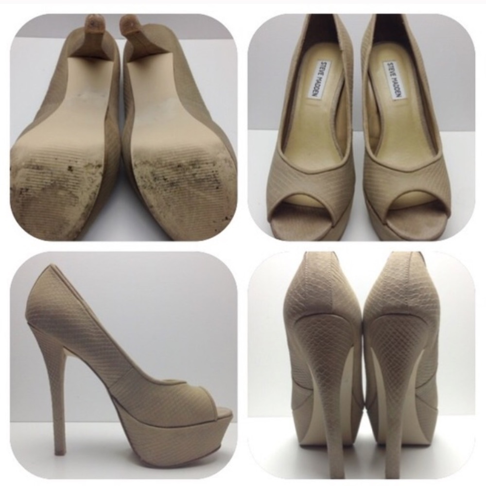 Steve Madden Alias Nude Peeptoe pump 8