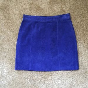 Beautiful blue leather mini skirt!