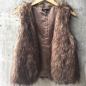 Brown Faux Fur Vest