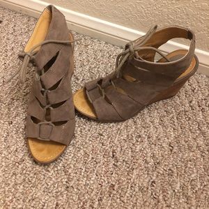 Comfy lace up wedges from Nordstrom Rack!