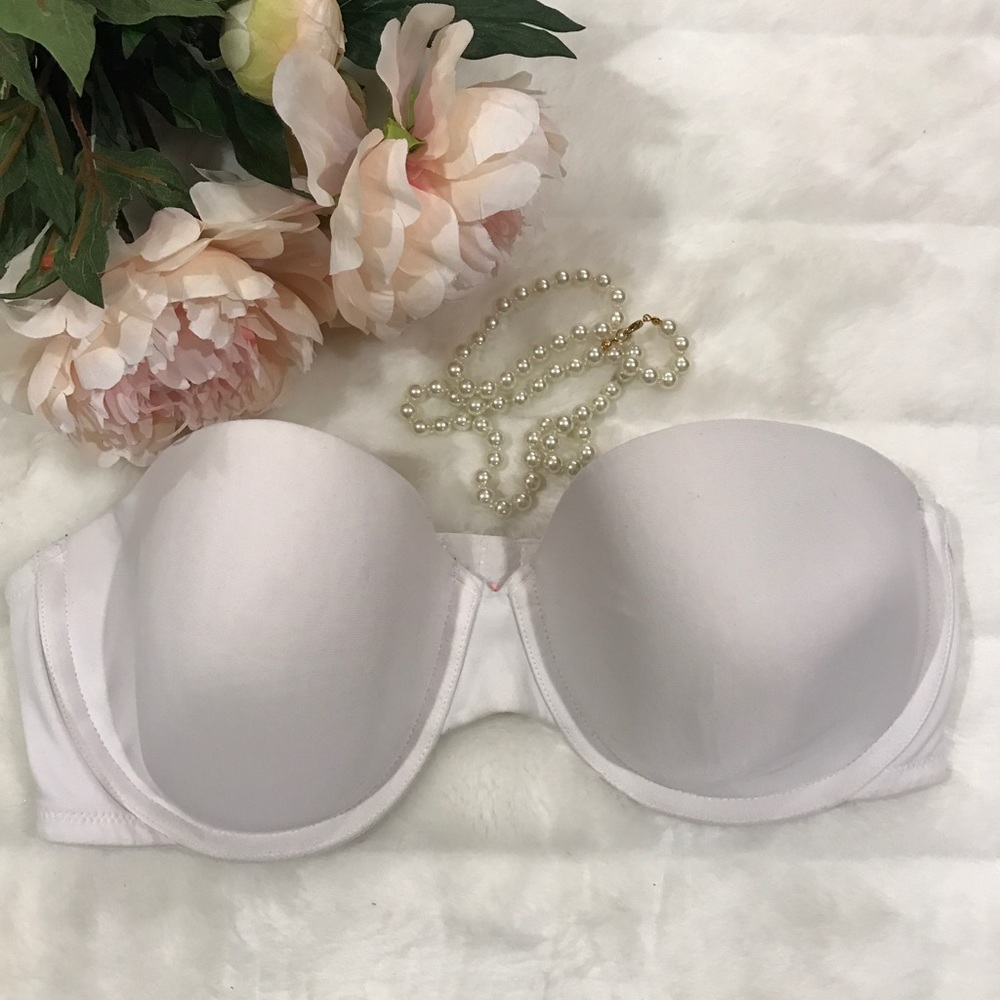 Victoria's Secret Strapless White Bra Sz 36 D