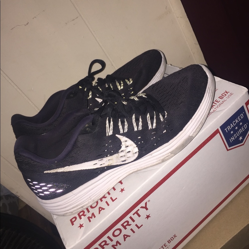 Black and white Nike shoes