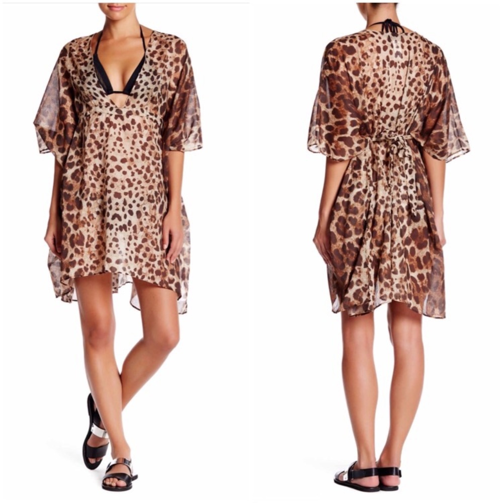 HP!🎉NWT Vitamin A Leopard Kaftan Coverup