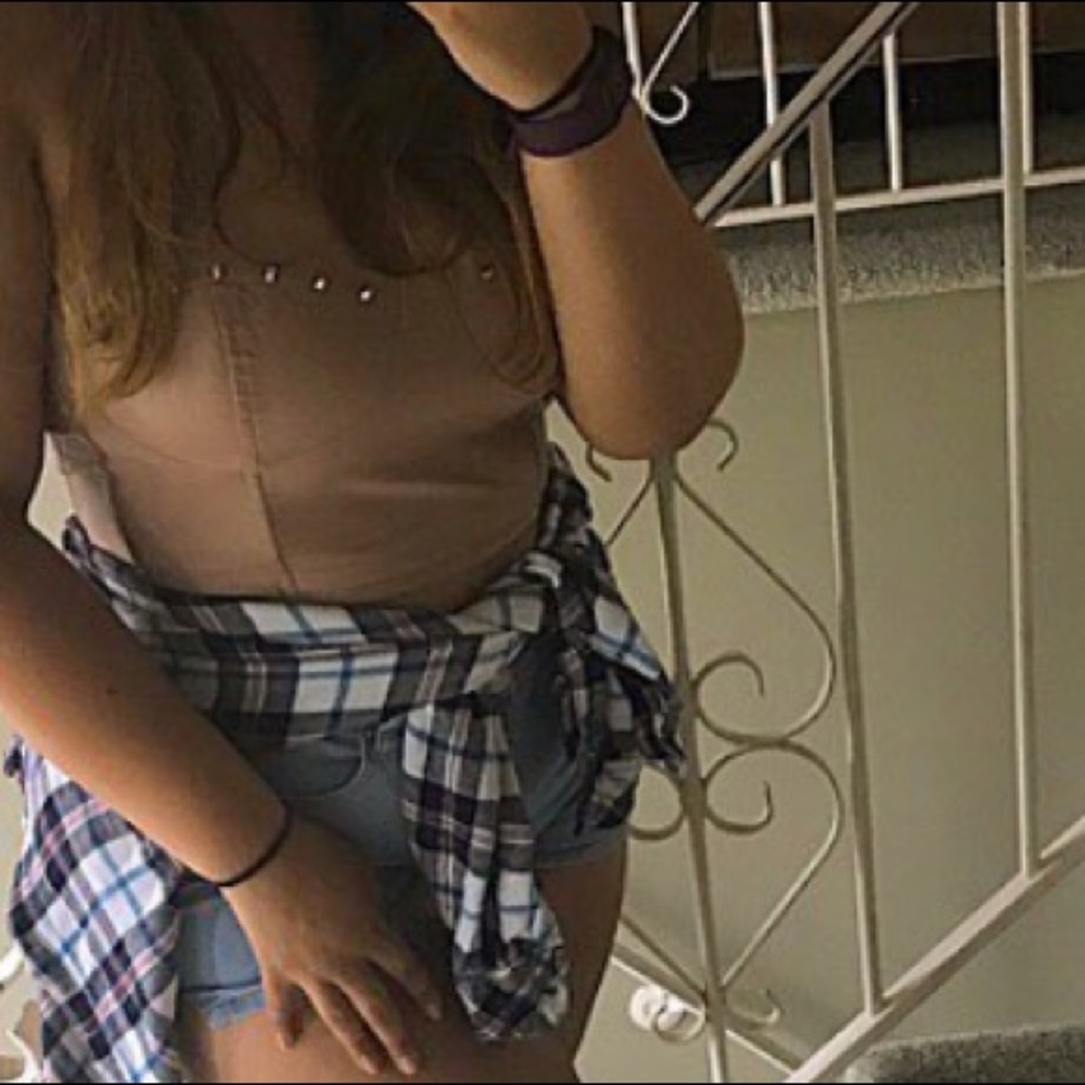 Leather crop top
