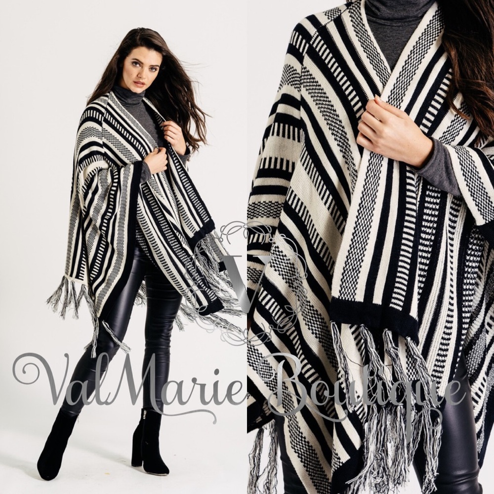 🔥FINAL PRICE🔥Premium Quality Poncho Wrap Sweater - Picture 2 of 3
