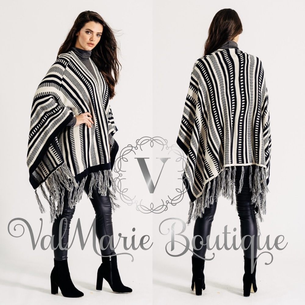 🔥FINAL PRICE🔥Premium Quality Poncho Wrap Sweater - Picture 3 of 3