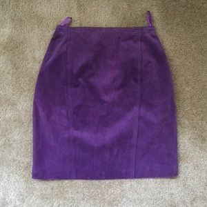 Vintage purple leather skirt