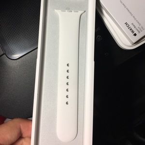 Never worn white Apple Watch silicon band