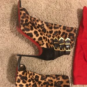 Christian Louboutin peep toe booties