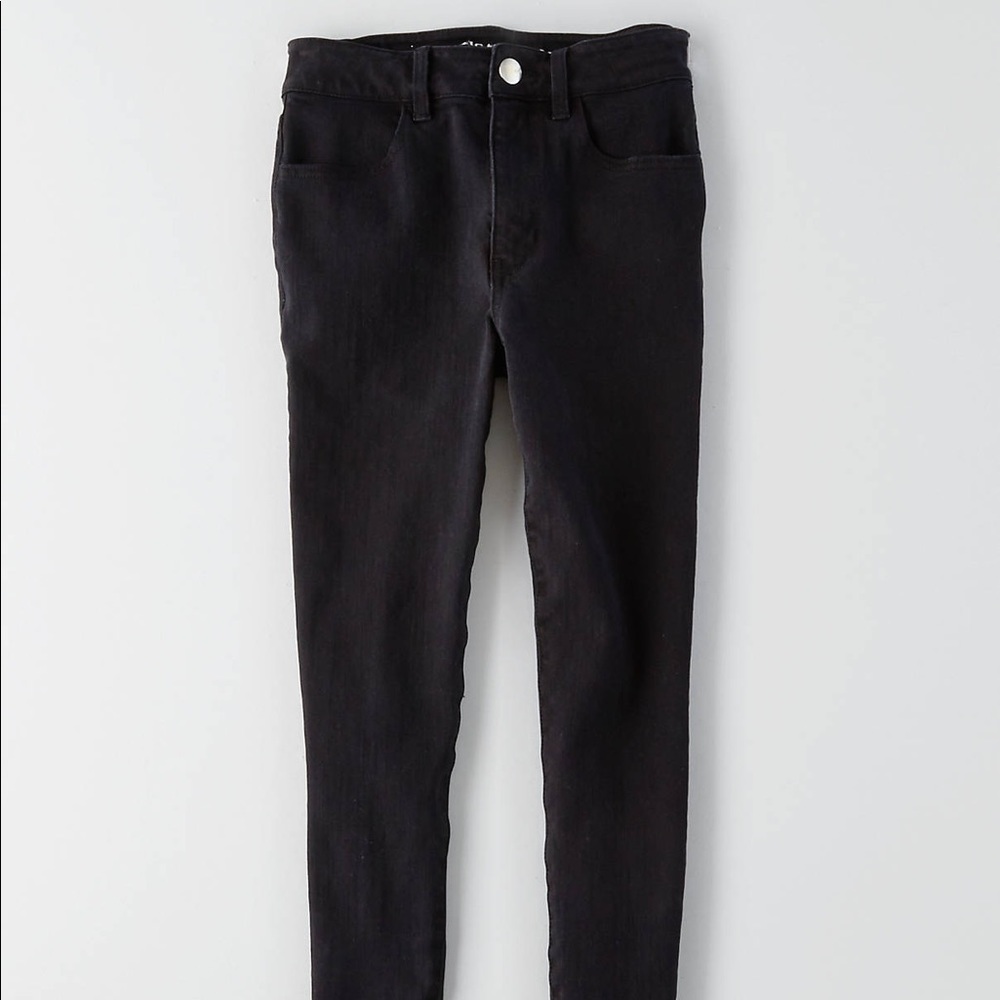 American Eagle Black Hi-Rise Jegging