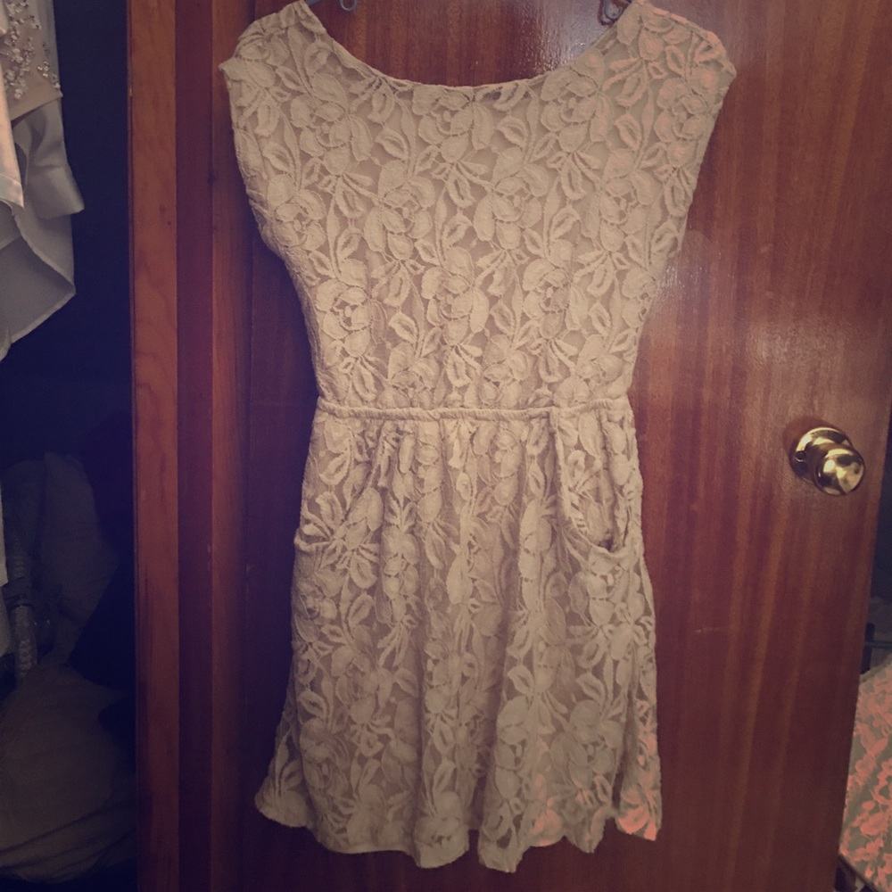 Cute cream/champagne mini dress